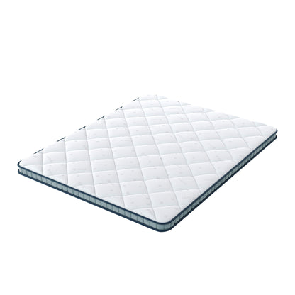 Surmatelas 2 en 1 côté FRESH été + côté mousse mémoire de forme - THERMO FRESH BLEU - TOPPER 5 cm