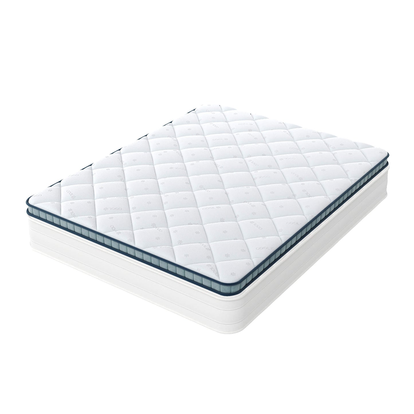 Surmatelas 2 en 1 côté FRESH été + côté mousse mémoire de forme - THERMO FRESH BLEU - TOPPER 5 cm