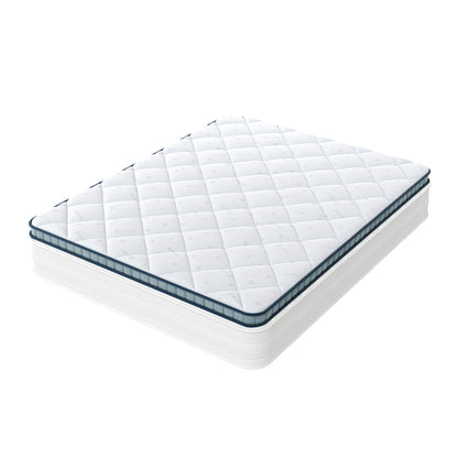 Surmatelas 2 en 1 côté FRESH été + côté mousse mémoire de forme - THERMO FRESH BLEU - TOPPER 5 cm