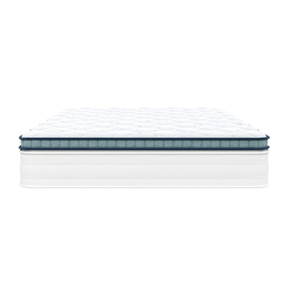 Surmatelas 2 en 1 côté FRESH été + côté mousse mémoire de forme - THERMO FRESH BLEU - TOPPER 5 cm